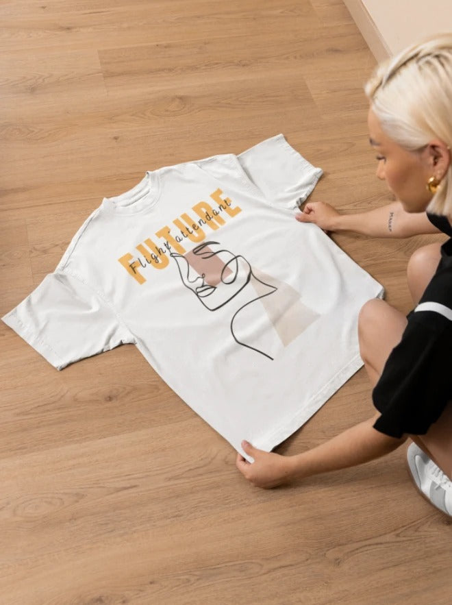 GULAAM “Future Flight Attendant” Oversized Primium T-Shirt