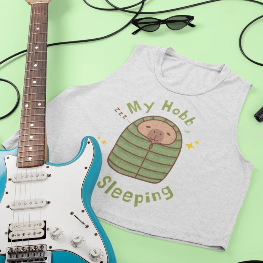 GULAAM “My Hobby is Sleeping” Cropped Tank Top