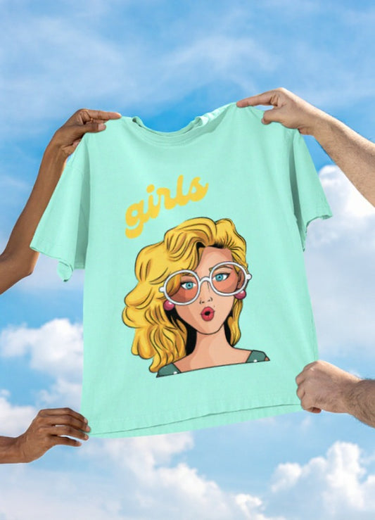 GULAAM “Girls” Pop Art Oversized Primium T-Shirt